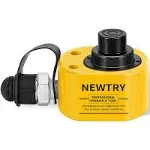 NEWTRY Hydraulic Ram Jack 20T Hydraulic Cylinder Low Profile Ram Jack Multi-Section 1.2” Stroke Lifting Cylinder Mini, Portable for Machinery, Bridge, Construction