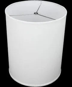 Fenchel Shades 14 in. Top Diameter x 14 in. Bottom Diameter x 17 in. Height White Drum Lamp Shade