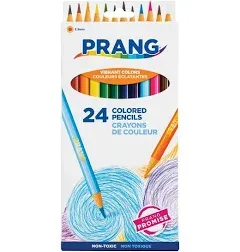 Prang (Dixon Ticonderoga) Colored Pencils 3.3mm Sharpened Assorted Colors 24/Set