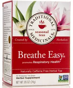 Traditional Medicinals Breathe Easy Tea, 16 Count Tea Bags