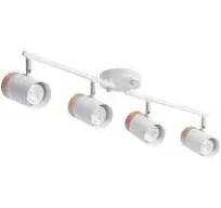 Adjustable Track Lighting Kit, 4-Lights Ceiling Light GU10 Bulb