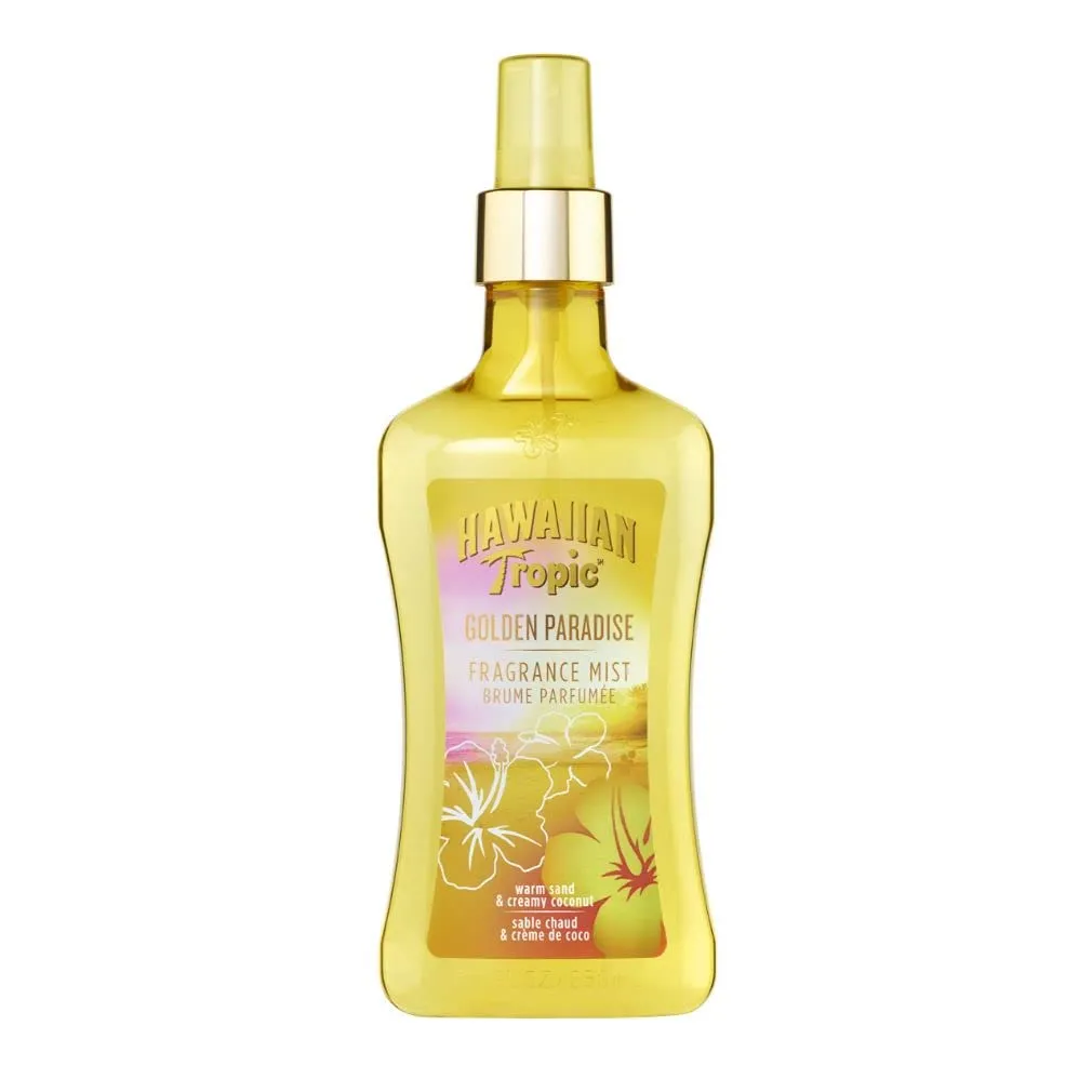 Hawaiian Tropic Golden Paradise Fragrance Body Mist Warm Sand Coconut 8.4 fl oz