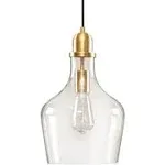 Hampton Hill Auburn Modern Glass Pendant Light   Gold/Clear