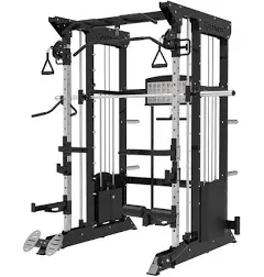 SFE Multi Functional Trainer Smith Machine Home Gym w/ (2) 200lb weight stacks - Black - Bed Bath & Beyond - 38368166