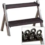 Body-Solid Dual Dumbbell &amp; KettleBell Rack Black GDKR100B