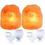 Pursalt 2 Pack Himalayan Natural Salt Lamp Night Light Plug In