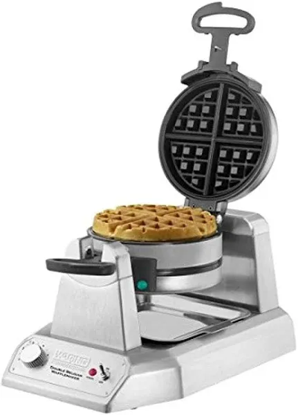 Waring Commercial WW200 Waffle Iron, 18x11x12, Silver