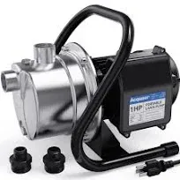 1HP Household Electric Water Pump, 998GPH, 115V Shallow Well Sprinkler Pump, ...