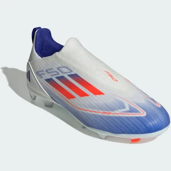 adidas Kids F50 League LL FG/MG White/Lucid Blue