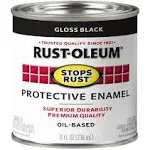 Rust-Oleum Stops Rust Protective Enamel Paint Gloss Black 8 oz 353490