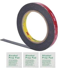 (4 Pack) 3M 1 Inch Width 15 Ft Length VHB 5952 Black Heavy Duty Multipurpose Double Sided Tape