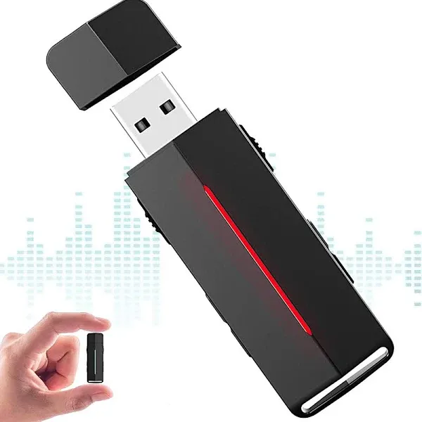 Digital Voice Recorder, 64GB USB Recording Device with 750 Hrs Recording BLACK1