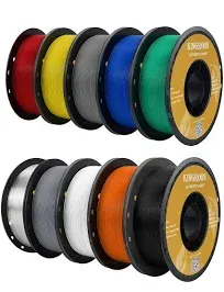 Kingroon 10KG 3D Printer Filament 1.75mm PLA PETG 10pcs 1KG Bundles Spools Combo