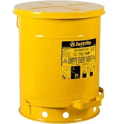 Justrite Oily Waste Can - 10 Gallon Red