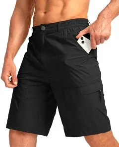 Viodia Men's Hiking Cargo Shorts with 6 Pockets Quick Dry Lightweight Stretch Shorts for Men Outdoor Fishing Golf Shorts