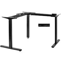 USED VIVO Black Electric Motor Height Adjustable Corner 3Leg Standing Desk Frame