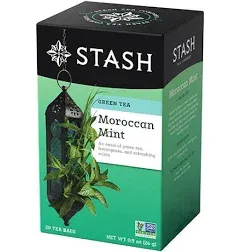 Green Tea, Moroccan Mint Mindfulness, 20 Tea Bags, 0.9 oz (26 g)