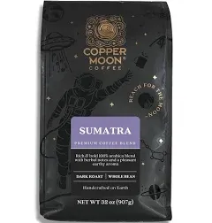 Copper Moon Coffee Whole Bean Blend, Sumatra (32 oz.)