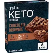 Ratio Soft Baked Bars Chocolate Brownie 6 Pack