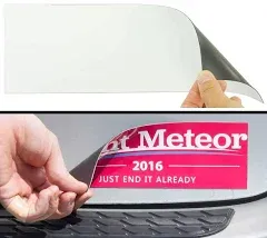 Cut-to-Size Bumper Sticker Magnetizer 2 Pack: Turn Any Decal Into a Strong Magnet. Durable & Weatherproof Magnetic Strip Protects Paint & Allows for Easy Swaps. Flexible 4x12 Sheet Guaranteed to Stick