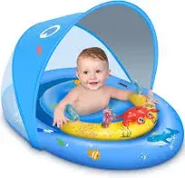 LAYCOL Baby Pool Float with UPF50+ Sun Protection