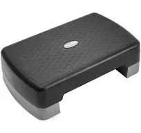 Yes4all 18.9" Aerobic Exercise Step Platform with 2 Risers, Height-Adjustable 4" 6" for Home Gym Fitness Workout