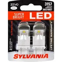 NEW Sylvania ZEVO 3057 Super Bright 6000K LED 2-Pack Lamps Bulbs, Fits 3157 4114