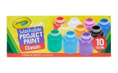 Crayola Washable Kids Paint, 6 Count, Kids At Home Activities, Painting Supplies, Gift, Assorted