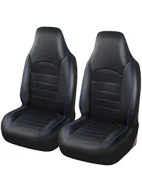 TOYOUN Classic Universal Leather Seat Covers Full Set Fit Most Cars Trucks