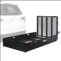 Elevate Outdoor Hitch Cargo Carrier 500 lbs. Capacity w/ Ramp Heavy-Duty Steel