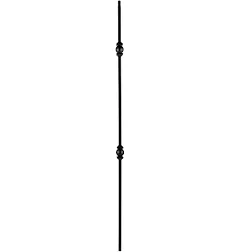 NUVO IRON Long Hollow Stair Railing Baluster 44&#034;H x 1/2&#034; Ball+Sphere (12-Pack)