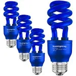 SLEEKLIGHTING 13 Watt Blue Spiral CFL Fluorescent Light Bulb UL Listed - 