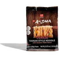 A-SHA Healthy Thin Tainan Ramen Noodles with Sesame Paste Sauce