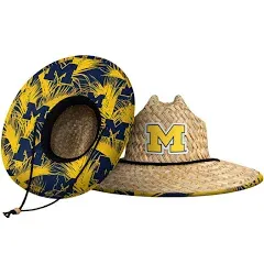 Michigan Wolverines Floral Straw Hat\nNever worn with...