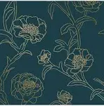 Tempaper Peonies Peel and Stick Wallpaper