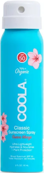 Coola Classic Organic Sunscreen Spray 2 oz / SPF 50 / Guava Mango