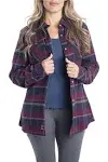 Legendary\u205fWhitetails Shirt Womens Large Red Sangria Plaid Cottage Escape Flannel