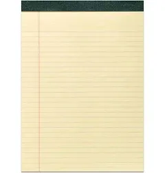 Roaring Spring� Recycled Legal Pad, 8 1/2 x 11 Sheets, 40/Pad, Canary, Dozen