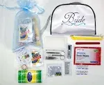 Yacanna Wedding Survival Kit Bridal Emergency Kit in White Satin Bride Travel Bag -Gifts for Bride