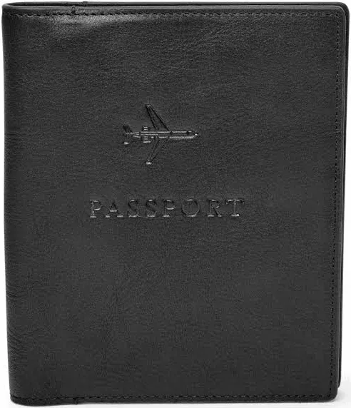 Fossil Men's RFID-Blocking Leather Passport Case Wallet for Men