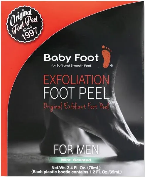 Baby Foot Exfoliation Foot Peel Mint Scented 2.7oz Boxed