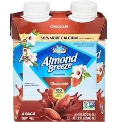 Almond Breeze Dairy Free Almondmilk, Chocolate, 32 Fl Oz (Pack of 12)