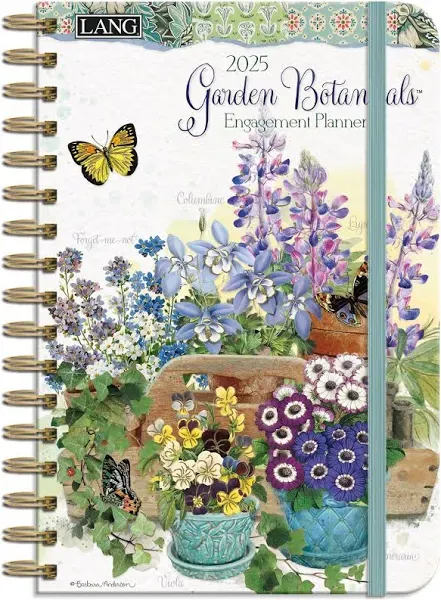 LANG Garden Botanicals Spiral Engagement Planner