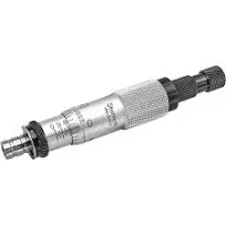 Starrett Depth Micrometer with Ratchet Stop and Locknut, Ring-Type Knurled Lock Nut, Combination Ratchet and Speeder - 0-6" Range, .001" Graduations, 2-1/2" Base Length - 440Z-6RL