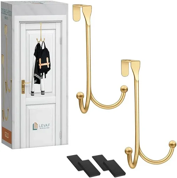 LEVAF Over The Door Hooks 2-Pack