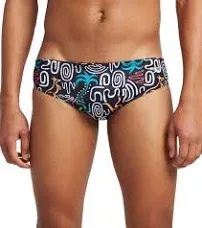 Speedo Endurance Striped Multicolor Swim Briefs Size 26 NWT $44.00