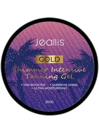 Jeallis Gold Shimmer Intensive Tanning Gel Sunkissed Tanning Bed & Sun Tan Accelerator