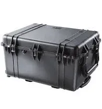 Pelican 1630 Watertight Hard Case with Cubed Foam Interior  4 Wheels - Black