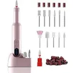 Ftrule Cordless Electric Nail Drill Portable Professional Rechargeable Efile Nail File Machine with Nail Drill Bits