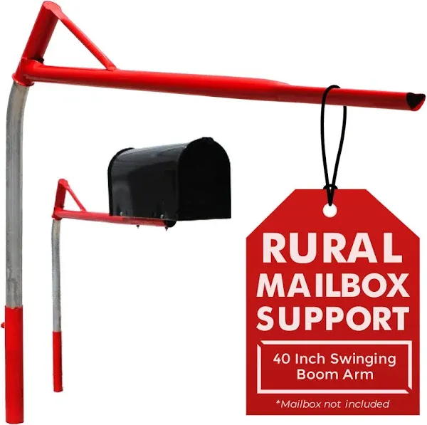 Rural Mailbox Complete Kit (Large): Mailbox Support with Large Size Mounting Board and Large Capacity Mailbox - New and Improved with Durable Powder Coating